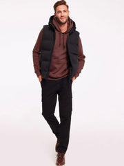 Men's fleece Maroon slim fit hoodie