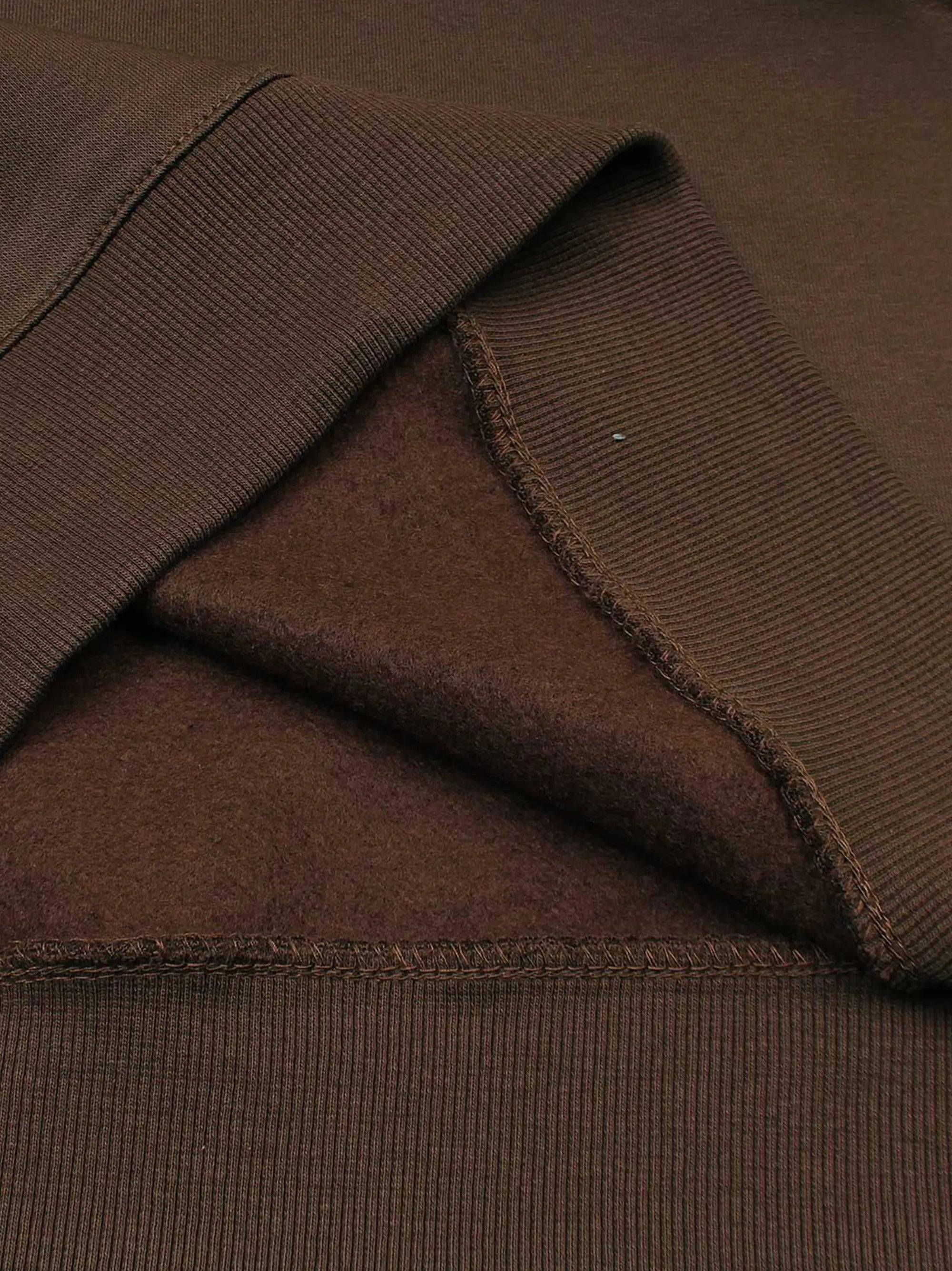 Mens Embroidery chest Logo Brown Sweatshirt