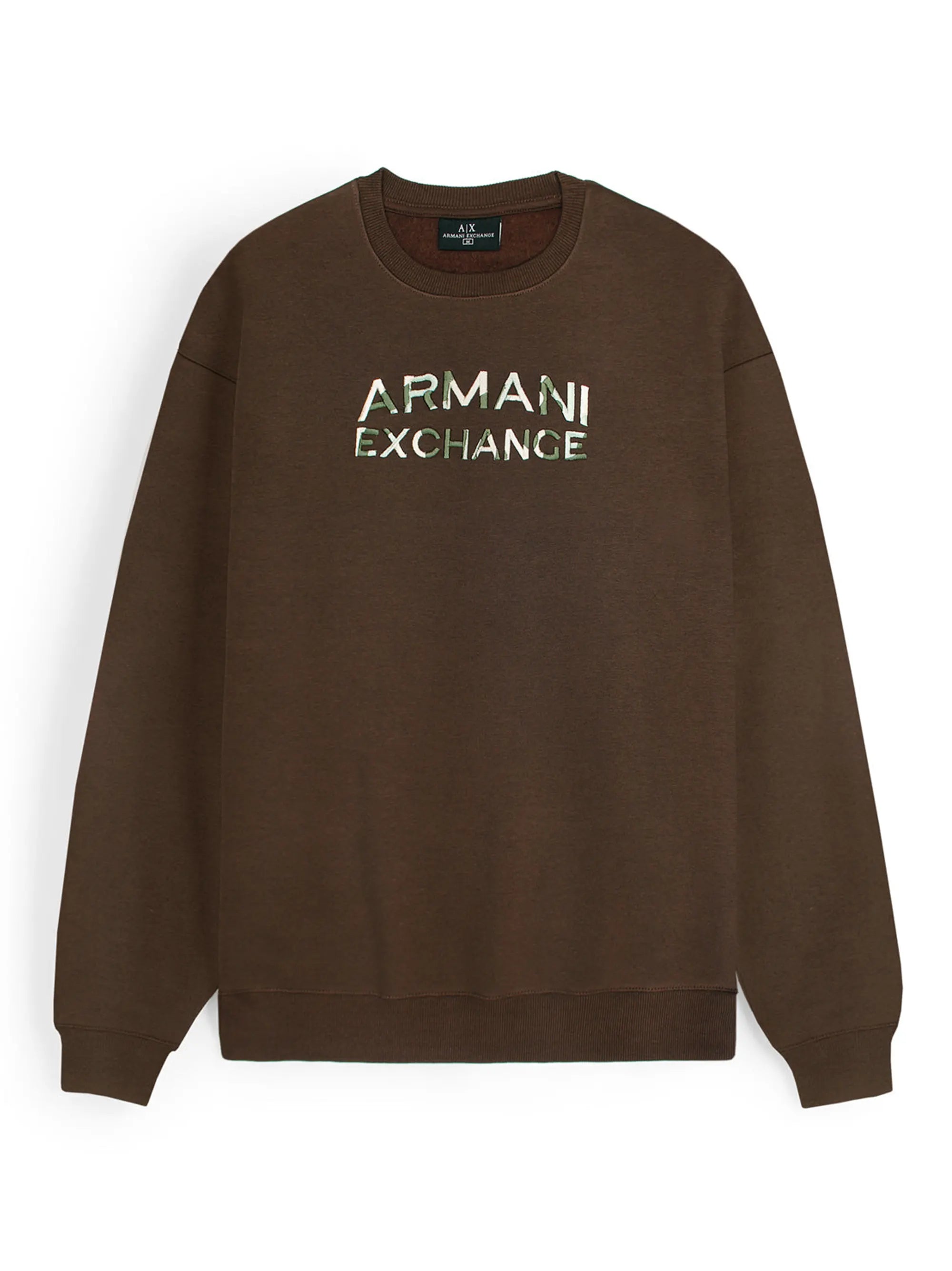 Mens Embroidery chest Logo Brown Sweatshirt