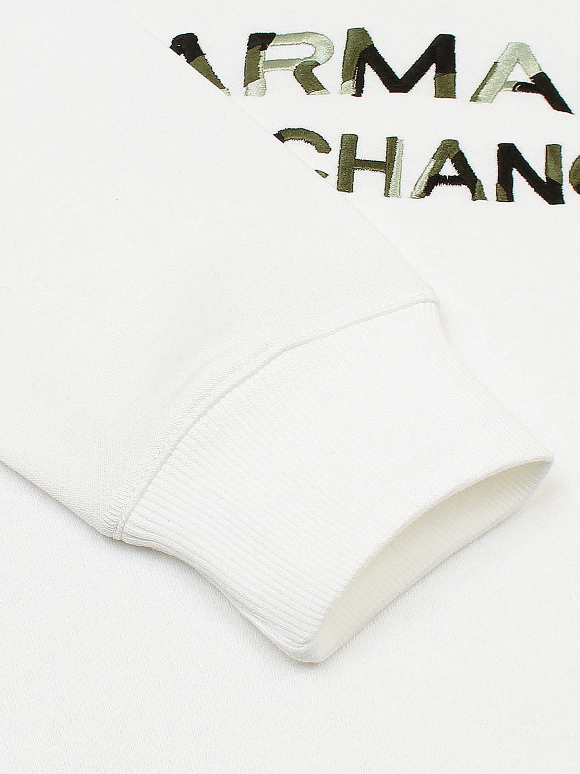Mens Embroidery chest Logo White Sweatshirt