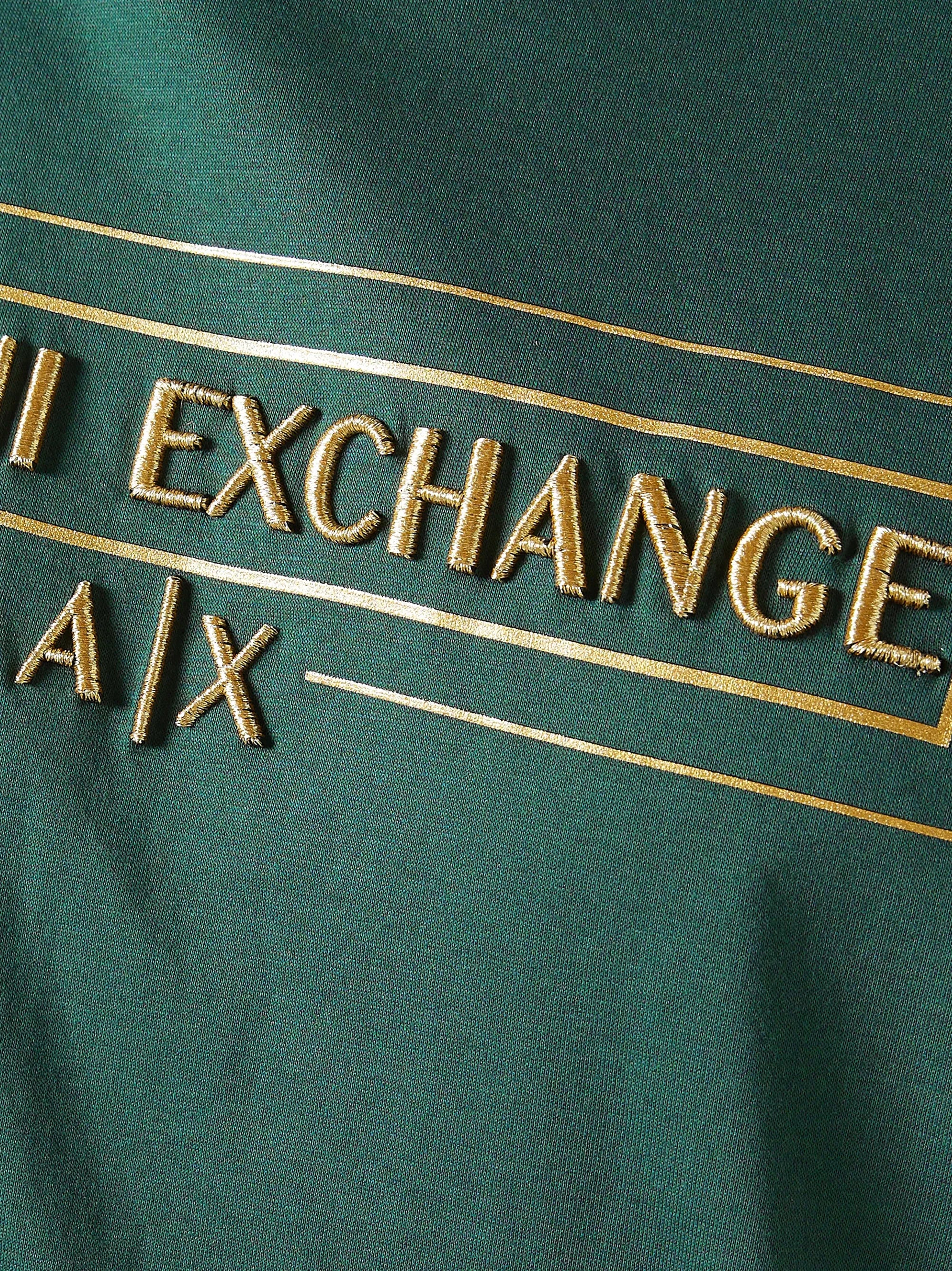 A|X Mens Gold Foil Box Logo Green T-Shirt