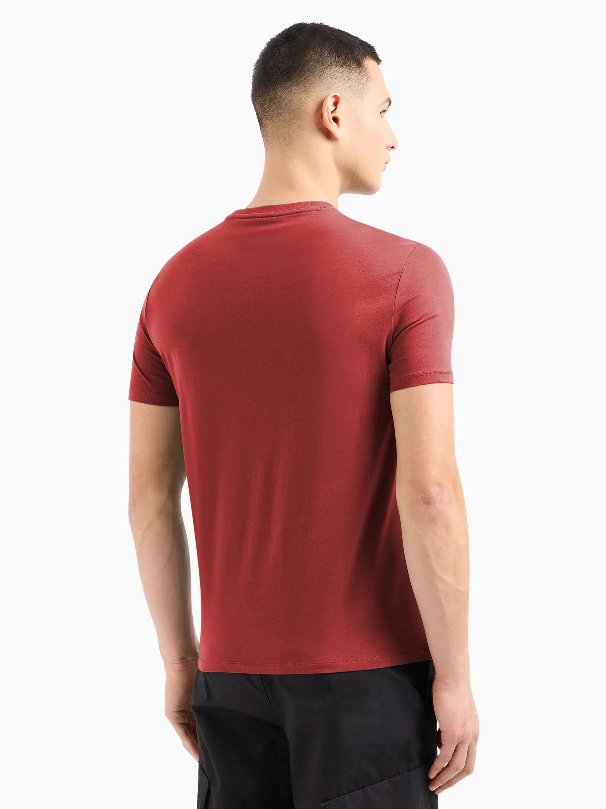 A|X Mens Red Contrasting Logo T-shirt