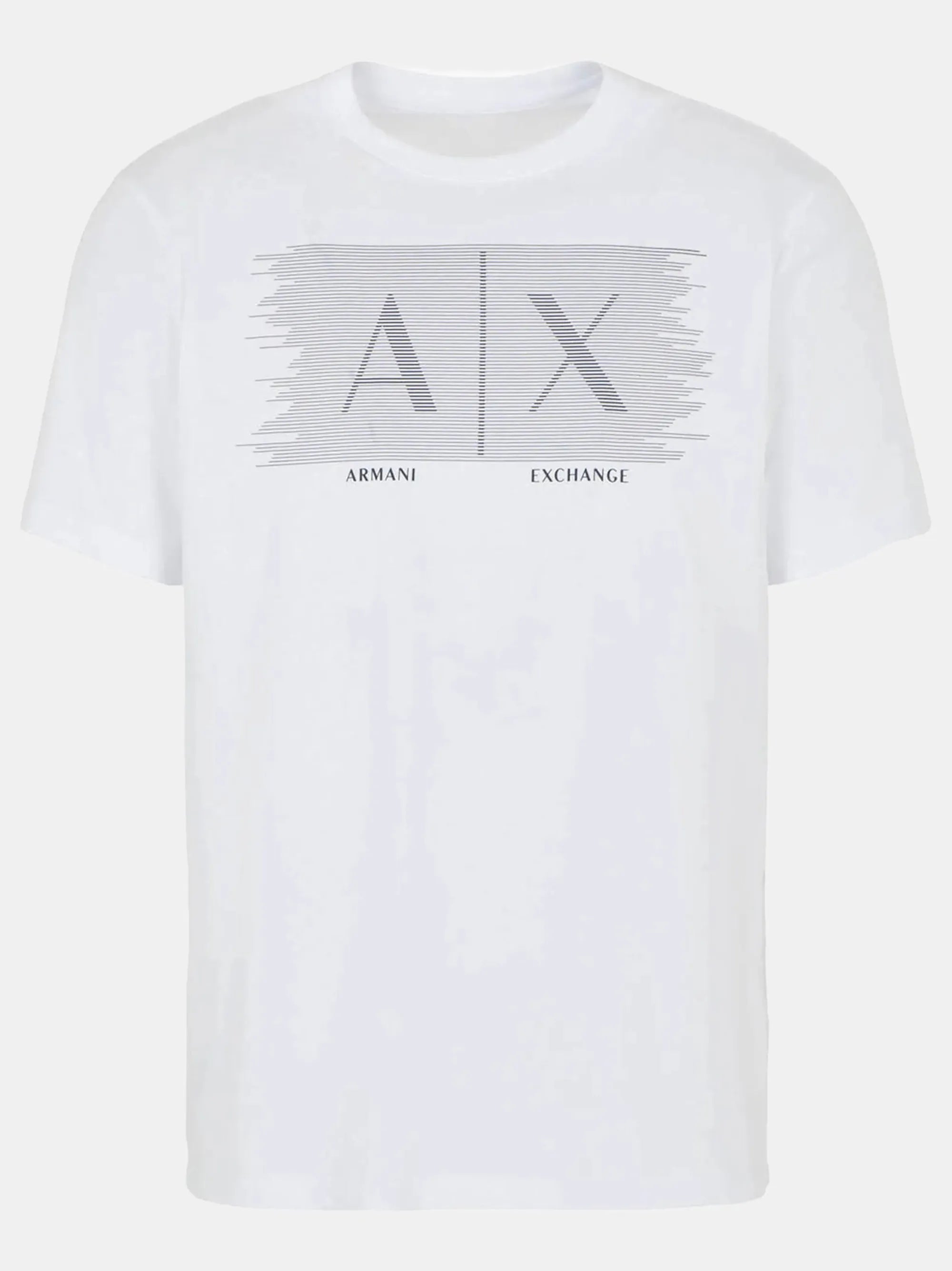 Mens Regular Fit Ax Lines Box Logo White Tee