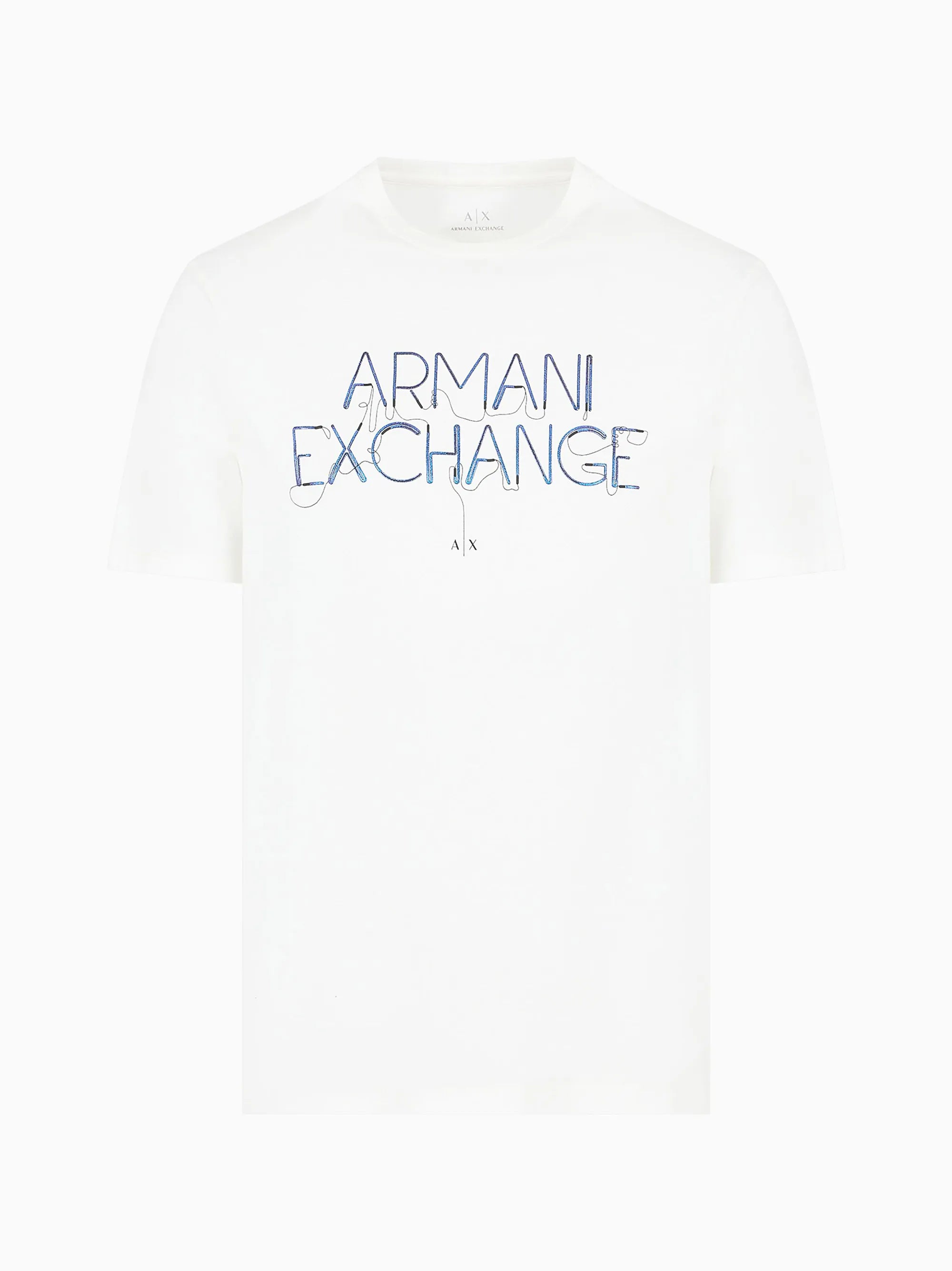 A|X Mens White Contrasting Logo T-shirt