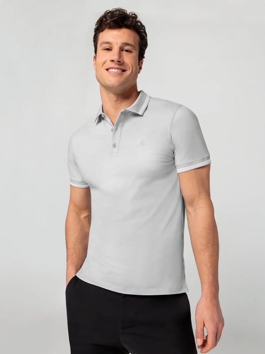 Mens stylish with Contrast Tipping Grey Polo Shirt