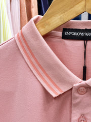 Mens stylish with Contrast Tipping Peach Polo Shirt