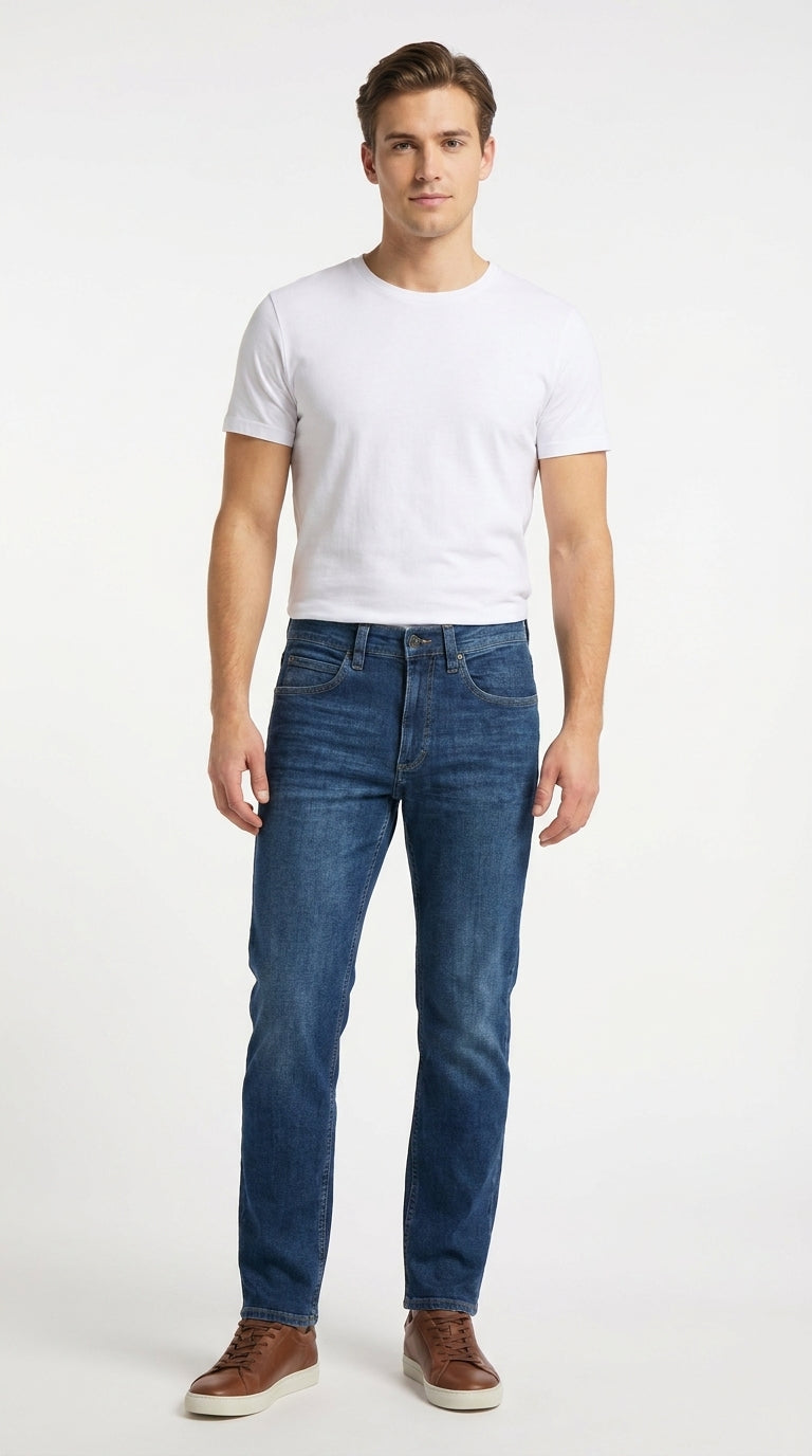 Mustang Men’s Classic Blue Mid-Wash Jeans