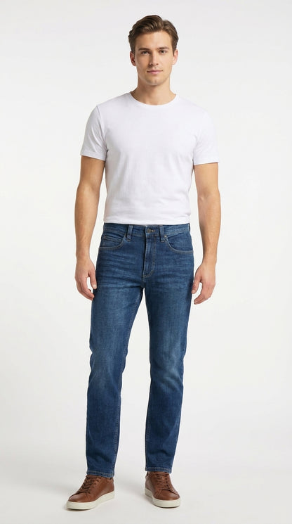 Mustang Men’s Classic Blue Mid-Wash Jeans