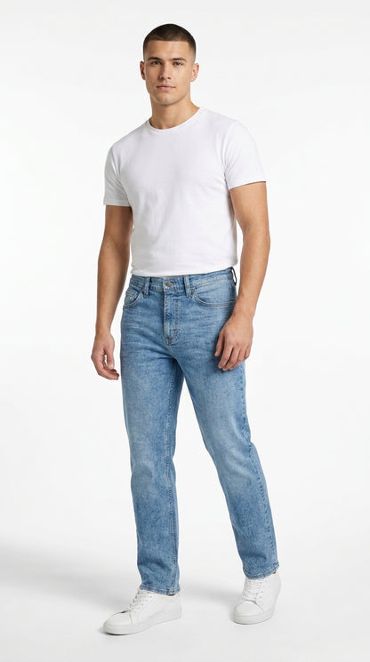 Mustang Men’s Light Wash Stonewashed Jeans