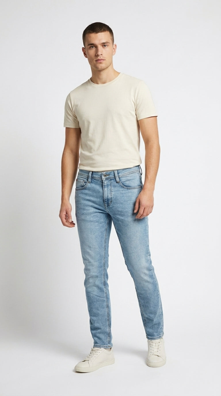 Mustang Men’s Light Ice Blue Jeans.