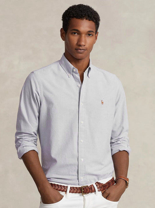Original Embroidered Multicolor Logo Gray Casual Shirt