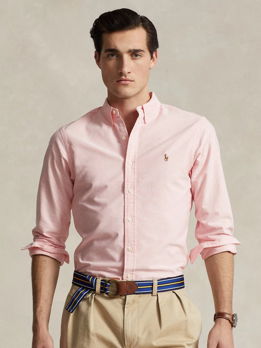 Original Embroidered Multicolor Logo Pink Casual Shirt