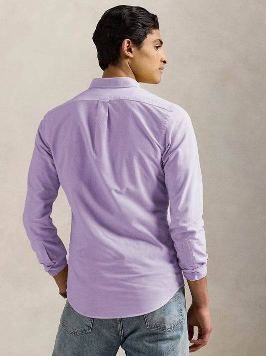 Original Embroidered Multicolor Logo Purple Casual Shirt