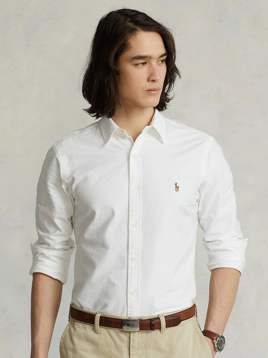 Original Embroidered Multicolor Logo White Casual Shirt