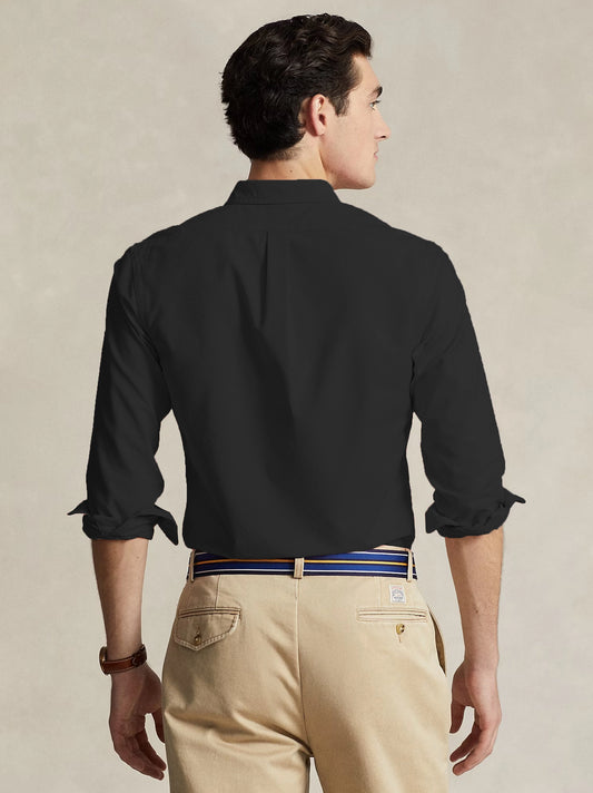 Original Embroidered Multicolor Logo Black Casual Shirt