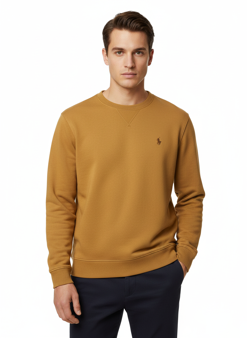 Polo Classic Crewneck Sweatshirt Mustard