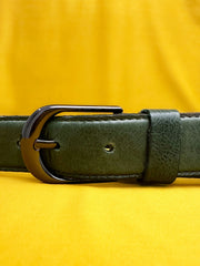 Premium Quality Textured Green Leather Belt