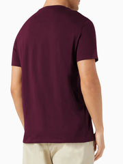 A|X Printed Logo Crew Neck Maroon T-shirt