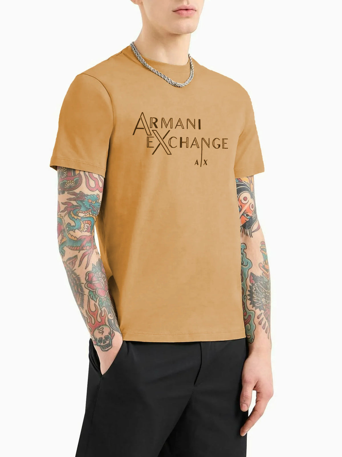 A|X Printed Logo Crew Neck Skin T-shirt