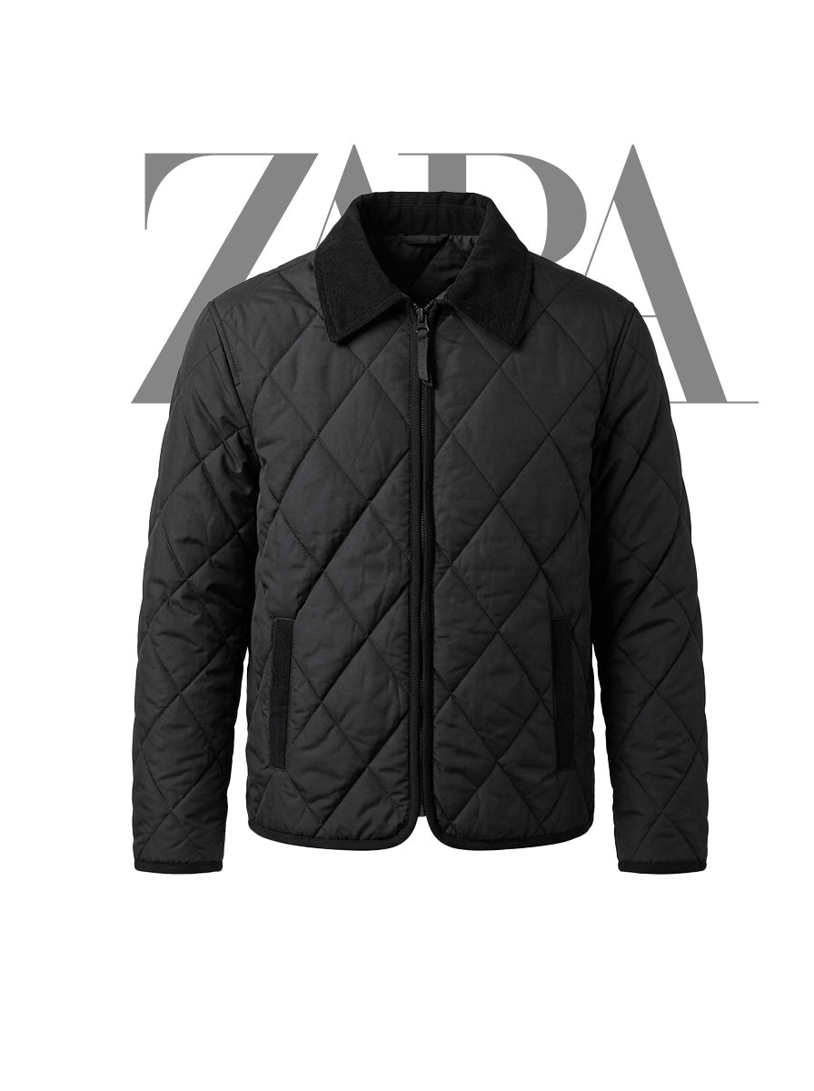 QUILTED JACKET WITH  DIAMOND QUILTED JACKET