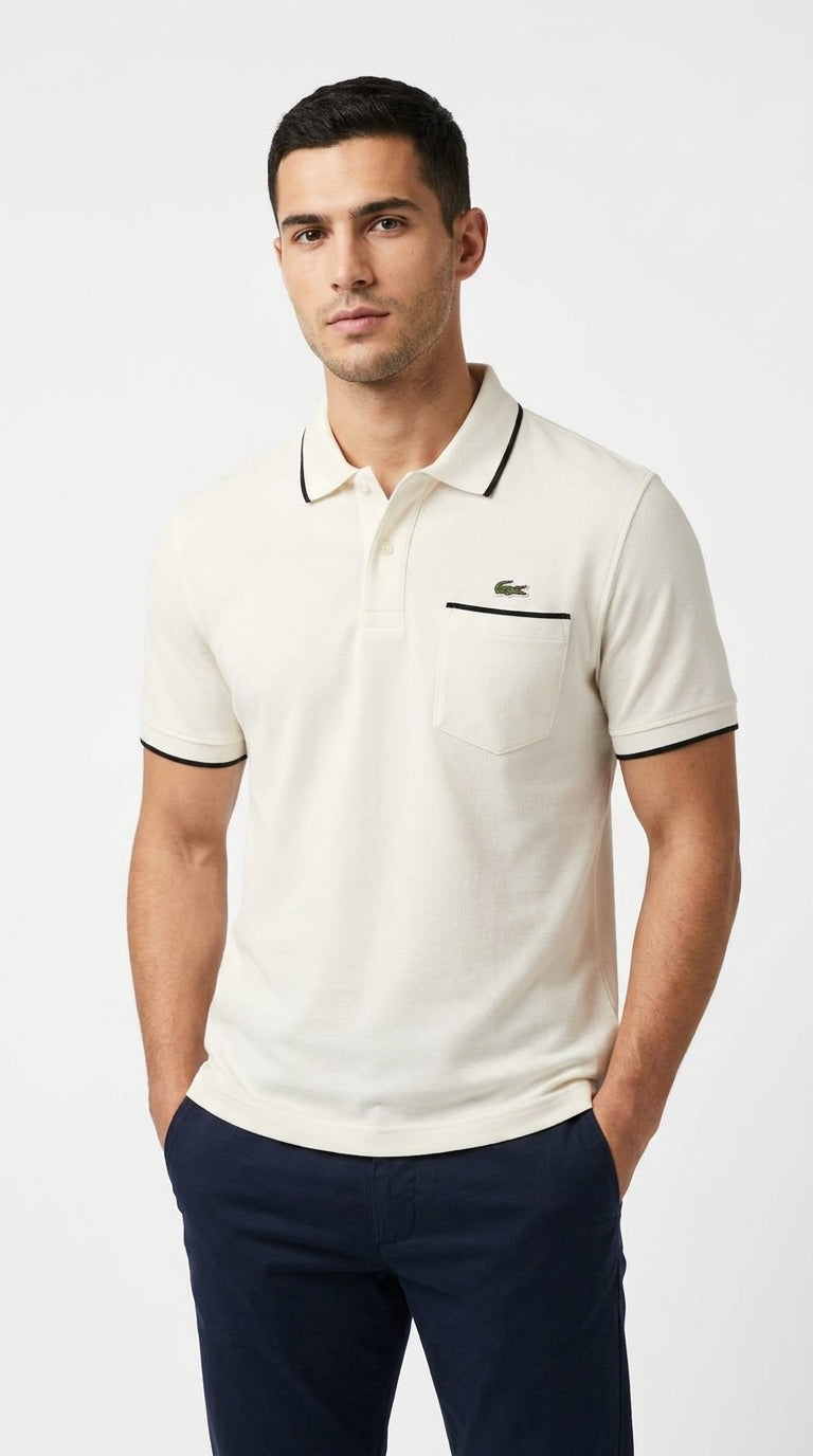 Lacoste Heritage Piped Pocket Polo