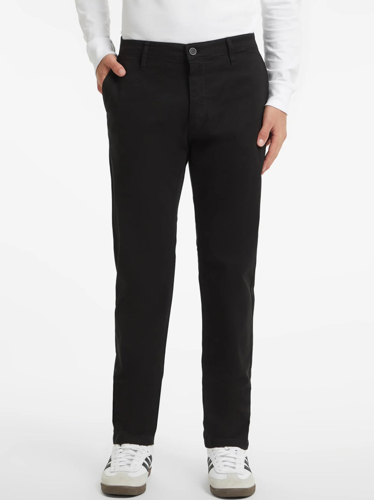 Slim fit Black Cotton Pant