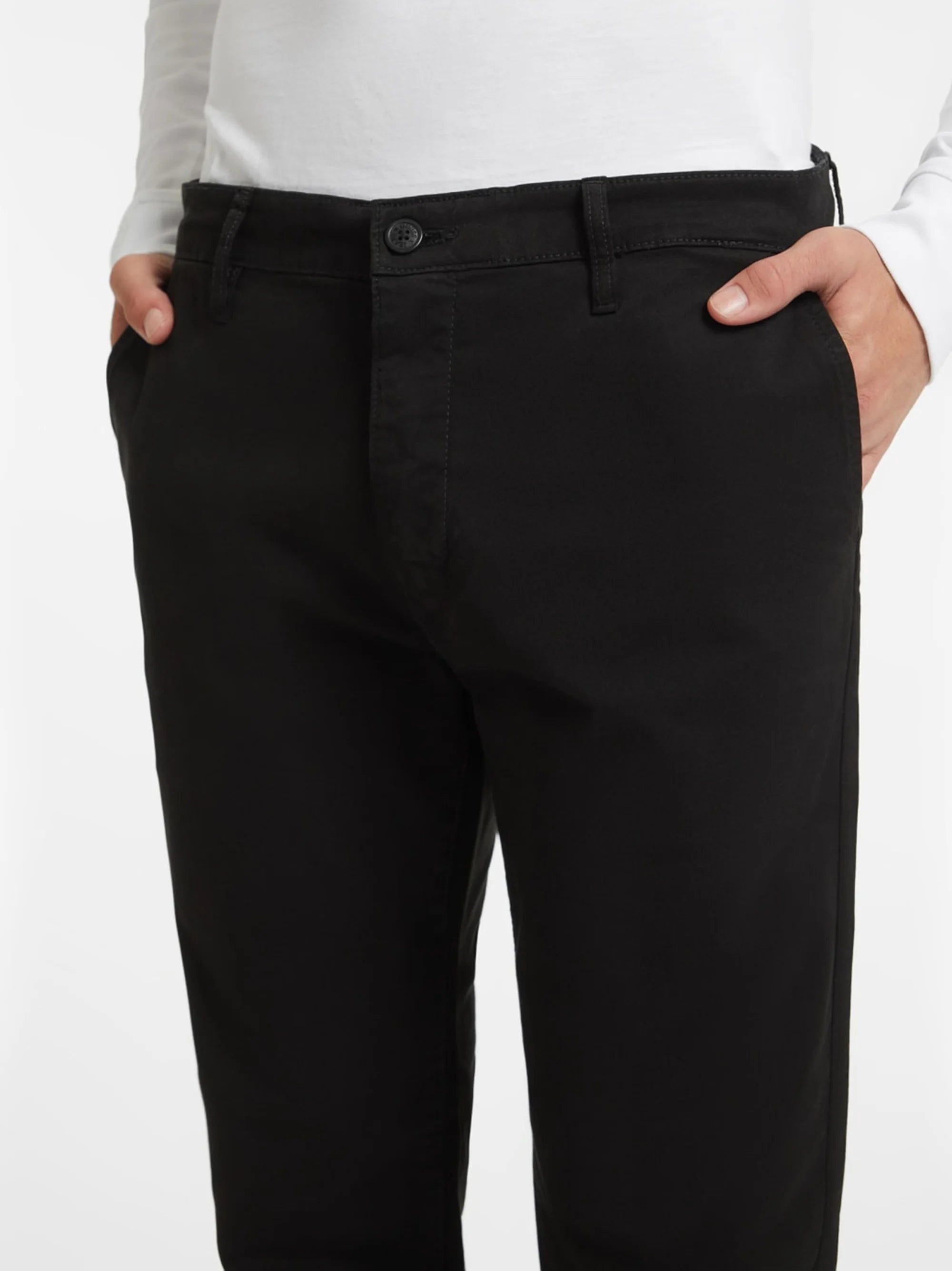 Slim fit Black Cotton Pant