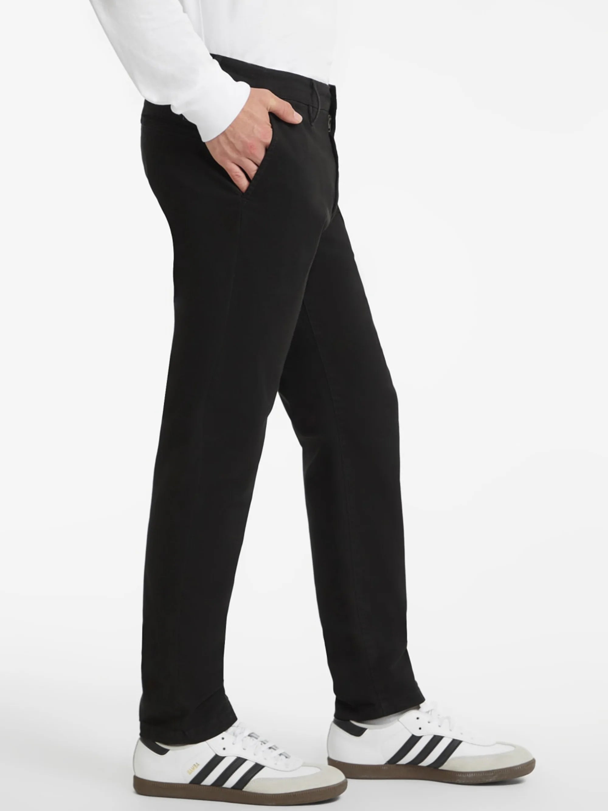 Slim fit Black Cotton Pant