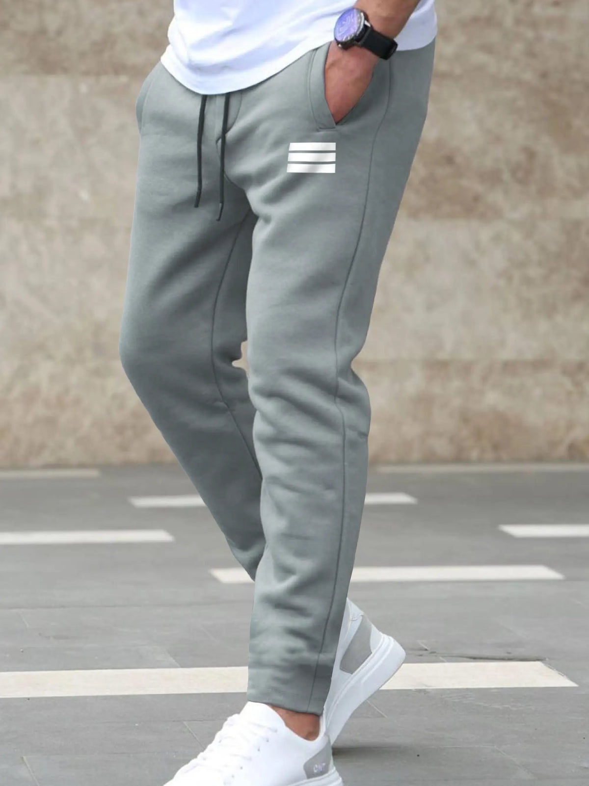 Super Soft Aqua Grey Fleece Trouser For Men