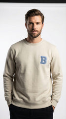 Blend Premium Sand Beige Varsity Patch Sweatshirt