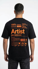 "The Artist" Heavyweight Streetwear Tee – Onyx Black