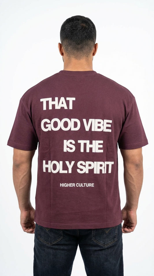 Higher Culture "Holy Spirit" Bold Tee – Burgundy