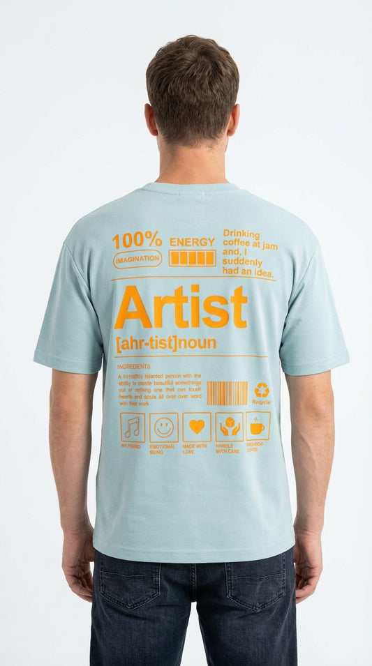 "Artist" Imagination Graphic Tee – Glacier Blue