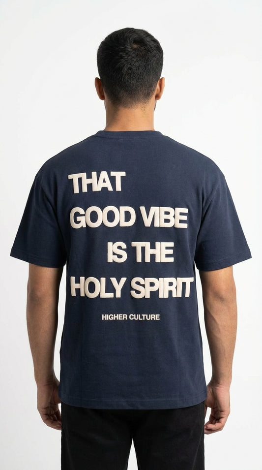Higher Culture Signature Vibe Tee – Navy Blue