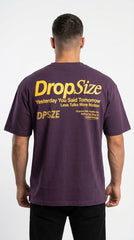 DropSize "Hustle Club" Graphic Tee – Deep Plum