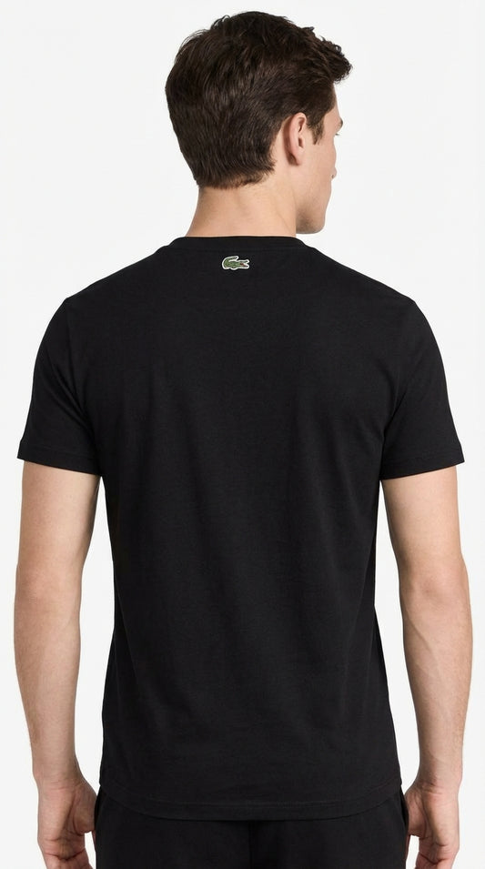 Lacoste | Men’s Graphic Logo Crew Neck T-Shirt – Charcoal Black