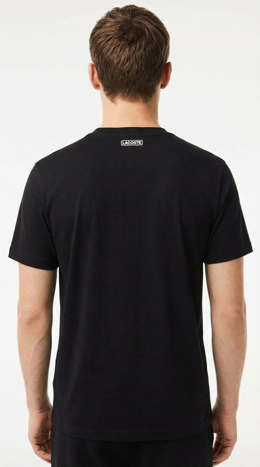 Lacoste | Men’s Checkerboard Graphic T-Shirt – Anthracite Grey