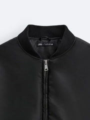 ZR Men's Double Zip Black Bomber Jacket