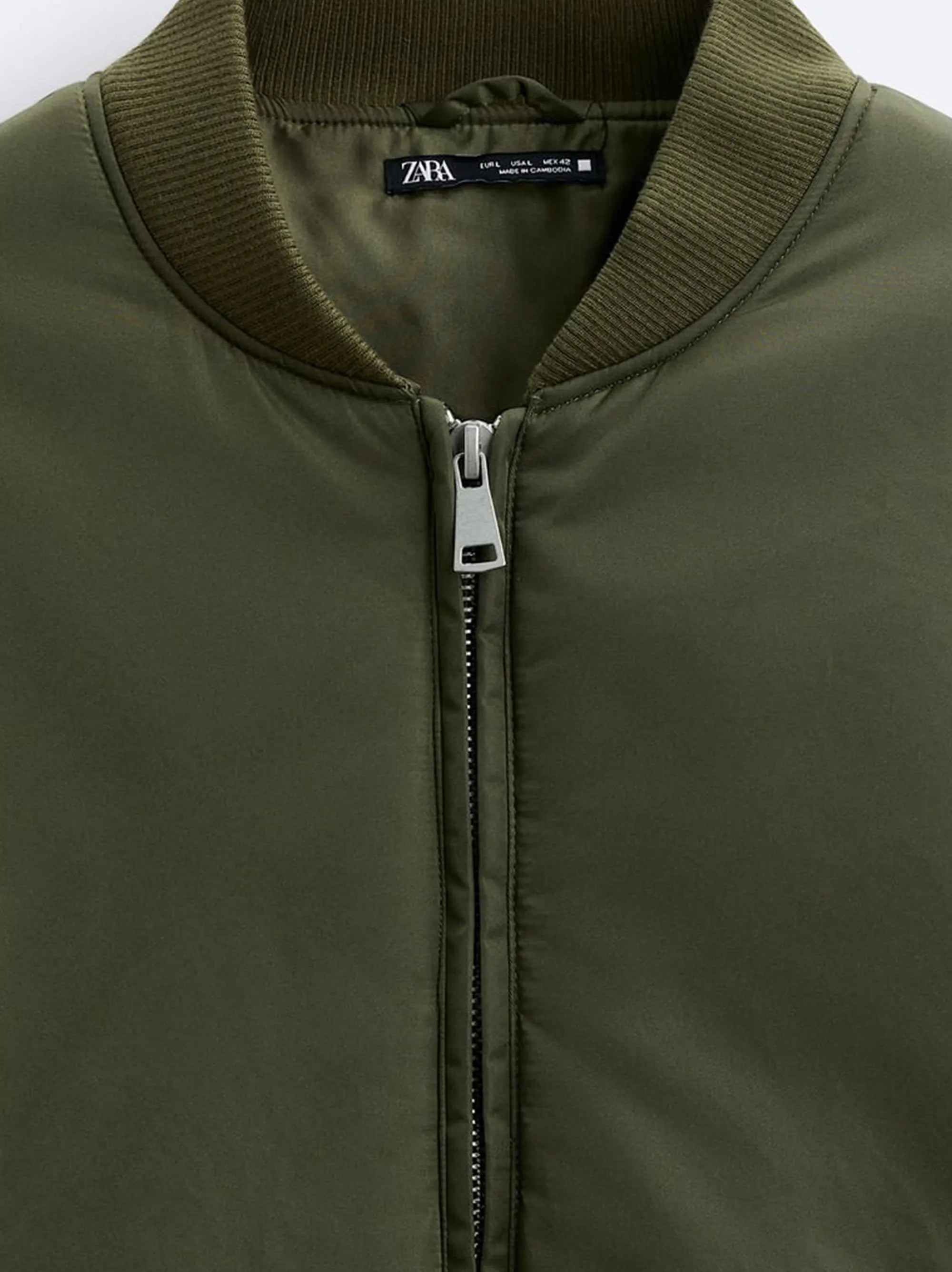 ZR Men's Double Zip Green Bomber Jacket