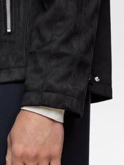 ZR – Faux Suede Stripe Black Jacket