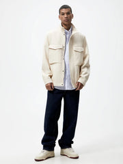 ZR men's white Textured Pocket jacket