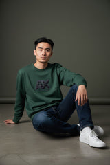 Armani Exchange 3D Logo Crewneck Sweatshirt Forest Green