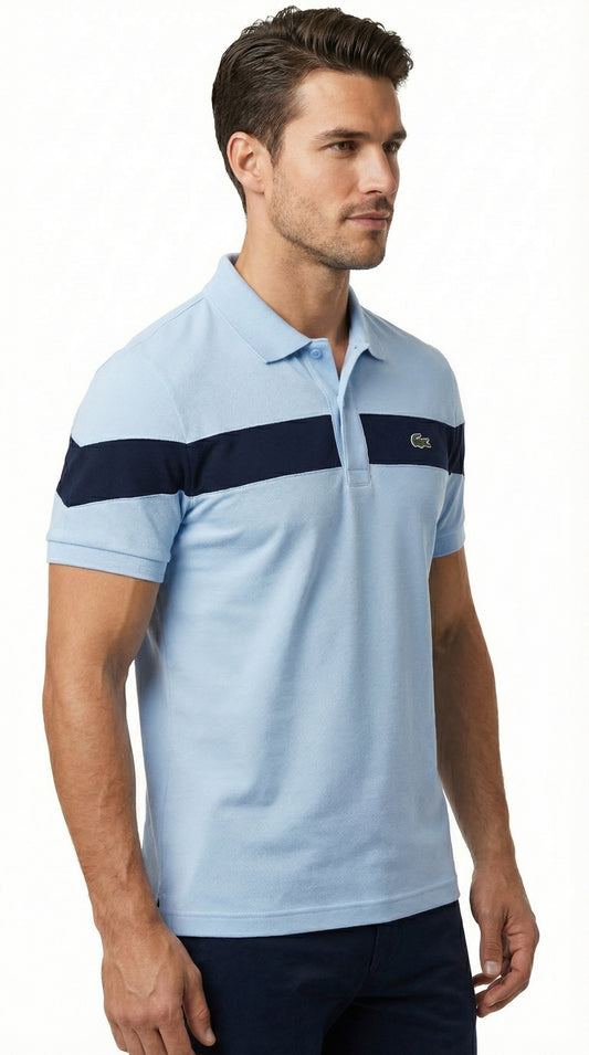 Lacoste | Men’s Sport Stripe Piqué Polo – Sky Blue