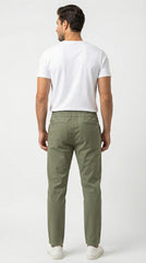 Zara Style | Men’s Premium Stretch Cotton Jogger Trousers – olive green