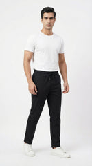 Zara Style | Men’s Premium Stretch Cotton Joggers – Black