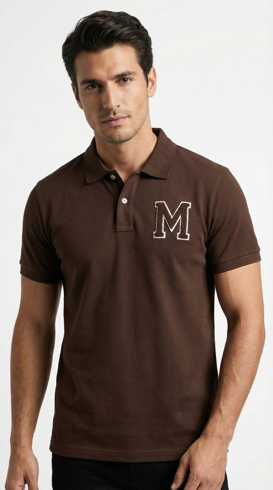 Moncler Men’s Varsity Letter "M" Pique Polo