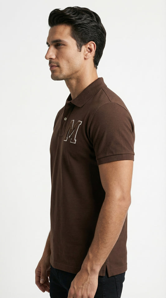 Moncler Men’s Varsity Letter "M" Pique Polo