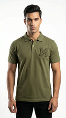 Moncler Men’s Varsity Letter "M" Pique Polo