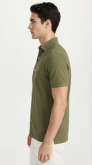 Polo Ralph Lauren Men’s Pique Knit Short-Sleeve Button-Down