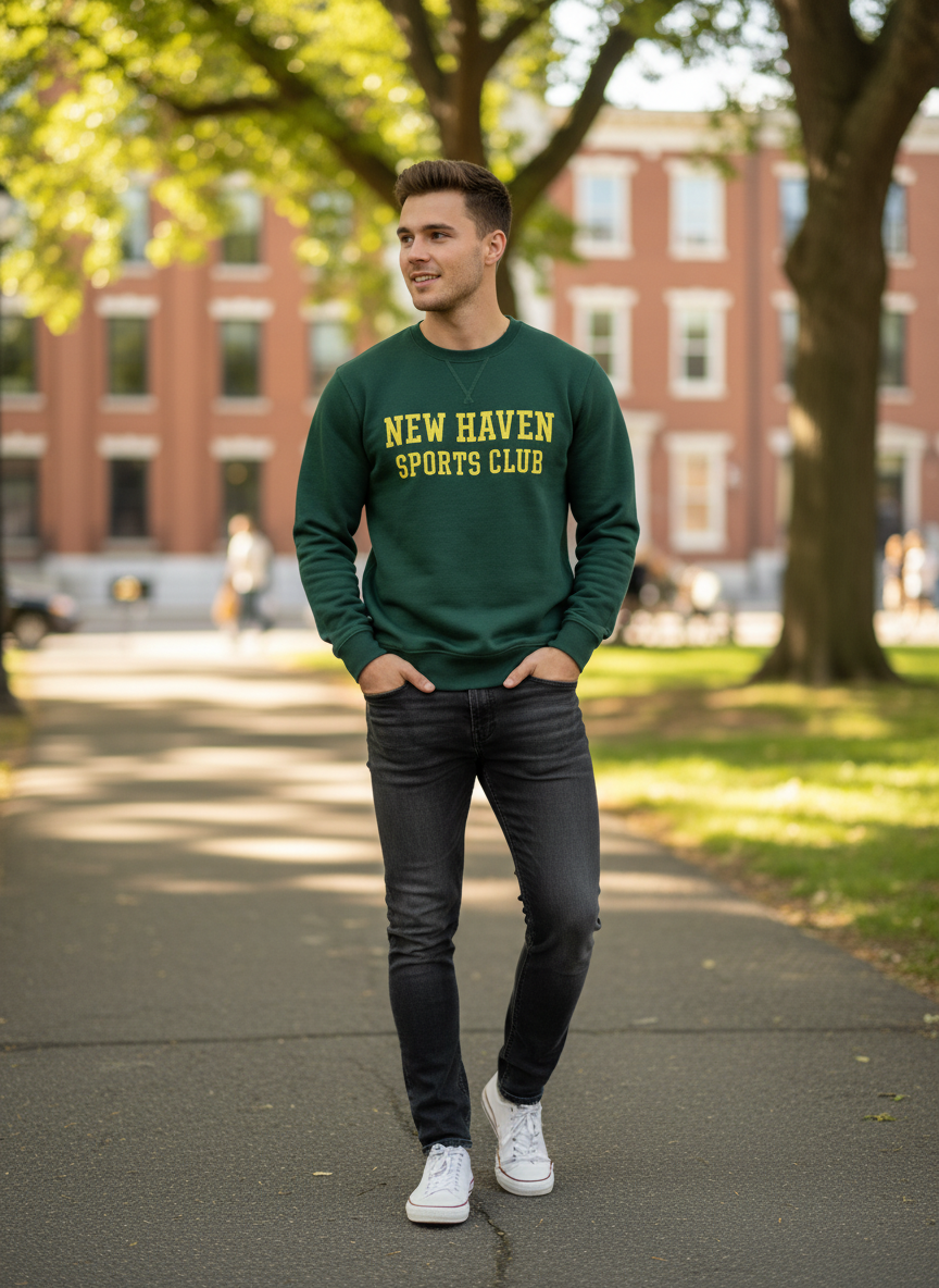 GANT New Haven Sports Club Forest Green Sweatshirt
